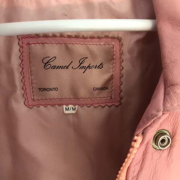 Pink Genuine Leather Jacket - Picture 6 of 7